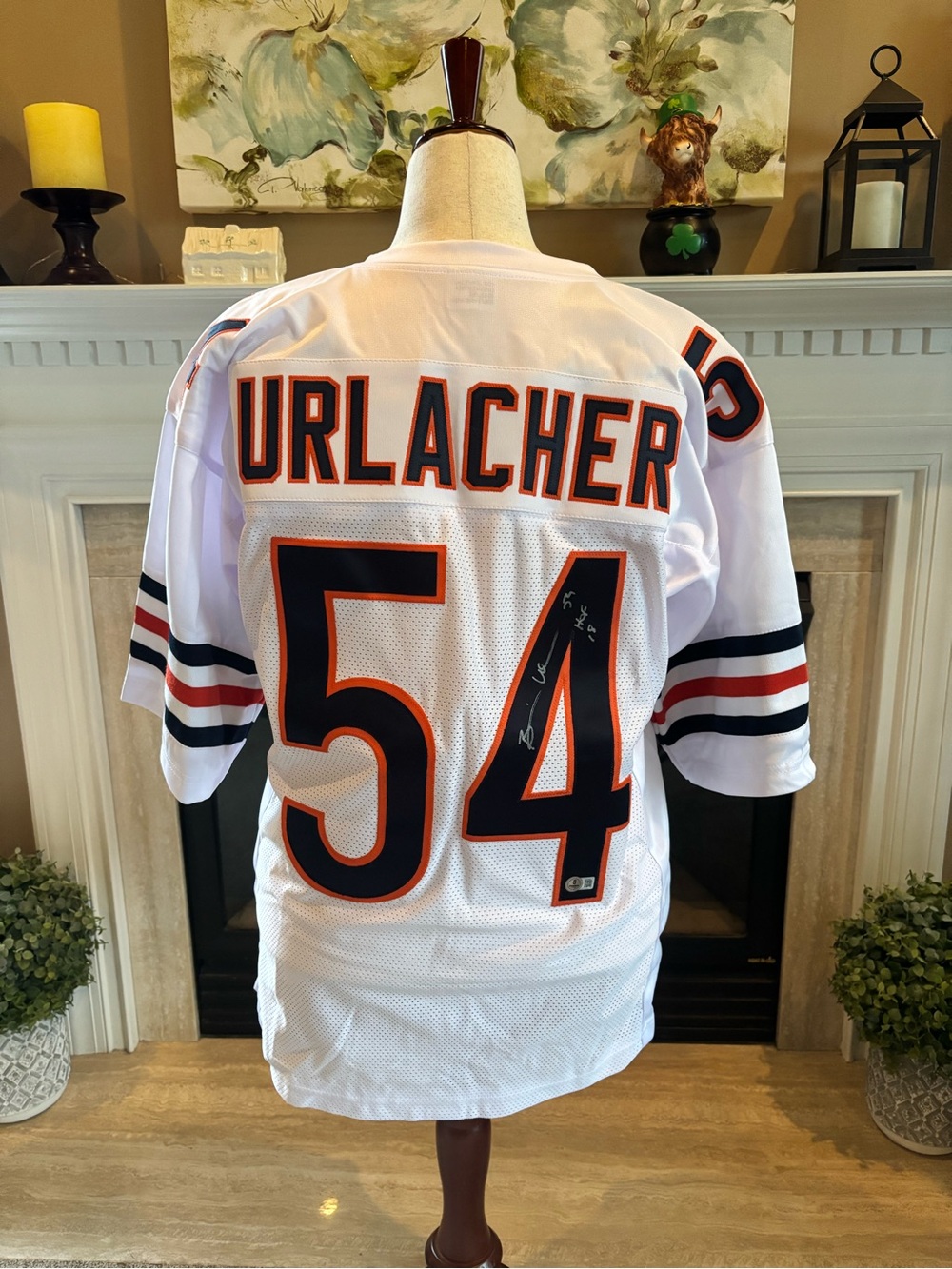*NEW* Brian Urlacher Aithentic Signed Football Chicago Bears Jersey - Size XL